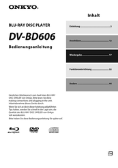 Onkyo DV-BD606 Bedienungsanleitung