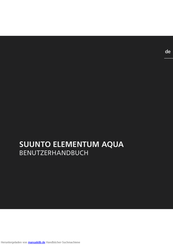 SUUNTO Elementum Aqua Benutzerhandbuch
