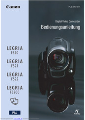 Canon LEGRIA FS21 LEGRIA FS22 LEGRIA FS200 Bedienungsanleitung