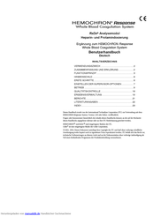 ITC Hemochron Response Benutzerhandbuch
