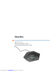 ClearOne MAX IP Installations- Und Programmieranleitung