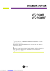 LG W2600H Benutzerhandbuch