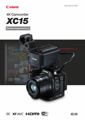 Canon XC15 Bedienungsanleitung