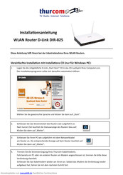 D-Link DIR-825 Installationsanleitung