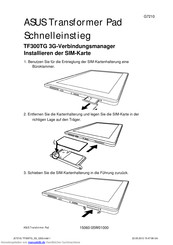 Asus Transformer Pad TF300TG Bedienungsanleitung