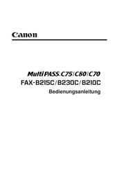 Canon B210C Bedienungsanleitung