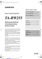 Onkyo TA-RW255 Bedienungsanleitung