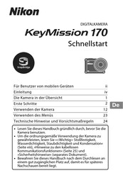 Nikon KeyMission 170 Schnellstartanleitung