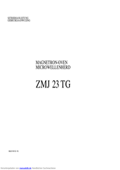 Zanussi ZMG 23 TG Gebrauchsanweisung
