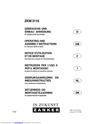 Zanker ZKM 3116 KF Bedienungsanleitung