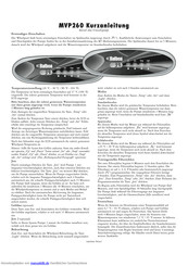 Balboa Water Group MVP260 Kurzanleitung