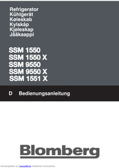 Blomberg SSM 1551 X Bedienungsanleitung