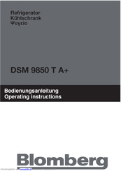 Blomberg DSM 9850 T A+ Bedienungsanleitung