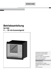 KROHNE SU 600 Betriebsanleitung