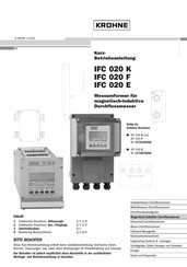 KROHNE IFC 010 W Betriebsanleitung