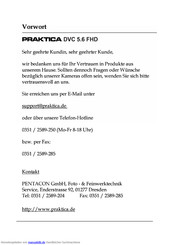 PRAKTICA DVC5.6 FHD Bedienungsanleitung