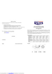 MVVS 2.0/1600 Bedienungsanleitung