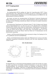 Meinberg RU226 Kurzanleitung