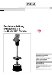 KROHNE OPTISOUND 3040 C Betriebsanleitung