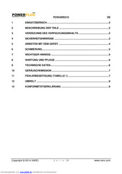 Powerplus POWAIR0310 Handbuch