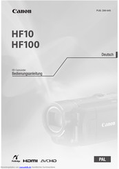 Canon HF10 Bedienungsanleitung