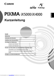 Canon PIXMA iX5000 Kurzanleitung
