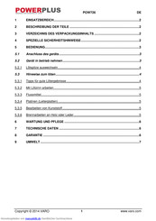 Powerplus POW726 Handbuch