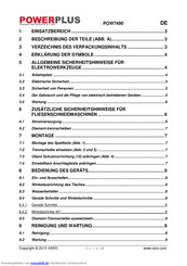 Powerplus POW7490 Handbuch