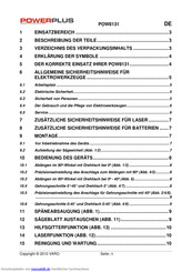 Powerplus POW8131 Handbuch