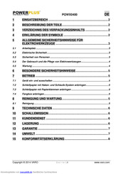 Powerplus POWX0400 Handbuch