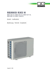 REMKO RXS 1200 H Bedienungsanleitung