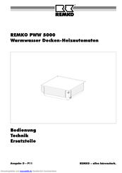 Remko PWW 5000 Bedienungsanleitung