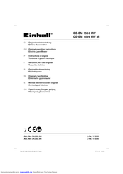 EINHELL GE-EM 1536 HW M Originalbetriebsanleitung