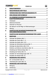 Powerplus POWX154 Handbuch