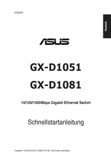 Asus GX-D1051 Schnellstartanleitung