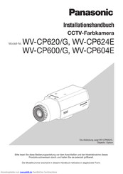Panasonic WV-CP600 Installationshandbuch