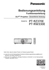 Panasonic PT-DW7000E Bedienungsanleitung