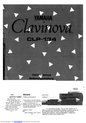 Yamaha Clavinova CLP-134 Bedienungsanleitung