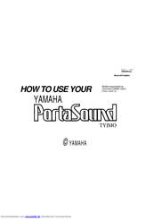 Yamaha Portasound TYU-40 Bedienungsanleitung