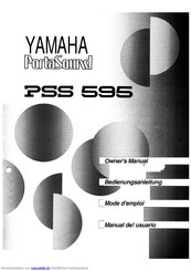 Yamaha PSS-595 Bedienungsanleitung