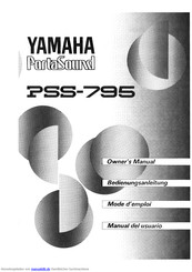Yamaha PortaSound PSS-795 Bedienungsanleitung