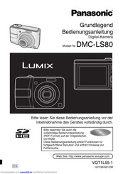 Panasonic Lumix DMC-LS80 Bedienungsanleitung