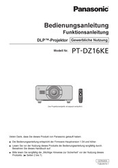 Panasonic PT-DZ16KE Bedienungsanleitung