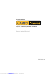 Cameo Convert 900 Handbuch