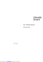 ZANKER ZKK 2661 B Gebrauchsanleitung