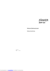 Zanker ZKFF 231 Gebrauchsanleitung