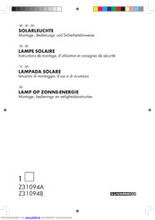 Livarnolux Z31094A Montagehinweise Und Bedienungshinweise Und Sicherheitshinweise