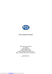 PCE Instruments Nexus Handbuch