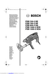 Bosch PSB 780-2 RE Bedienungsanleitung