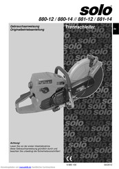 Solo 880-12 Gebrauchsanweisung